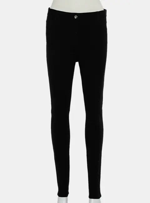 Givenchy Black Knit Zip Front Leggings M