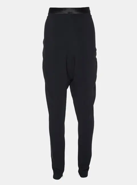 Givenchy Black Crepe Loose Fit Trousers M