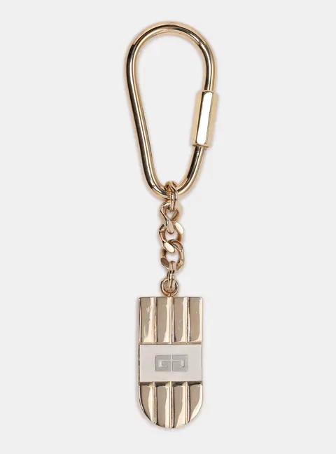 Givenchy Gold Tone Metal Charm Key Holder