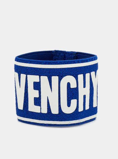 Givenchy Blue Logo Stretch Terry Sport Wristband