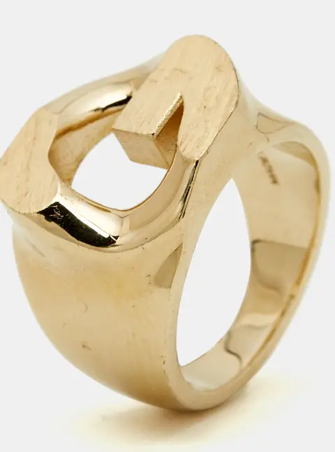 Givenchy Gold Tone Ring Size 52