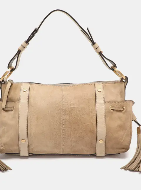 Givenchy Beige Leather Tassel Shoulder Bag