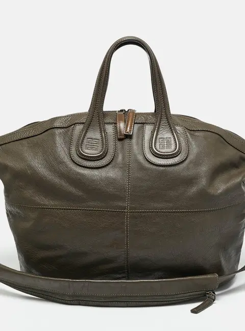 Givenchy Olive Green Leather Large Nightingale Satchel