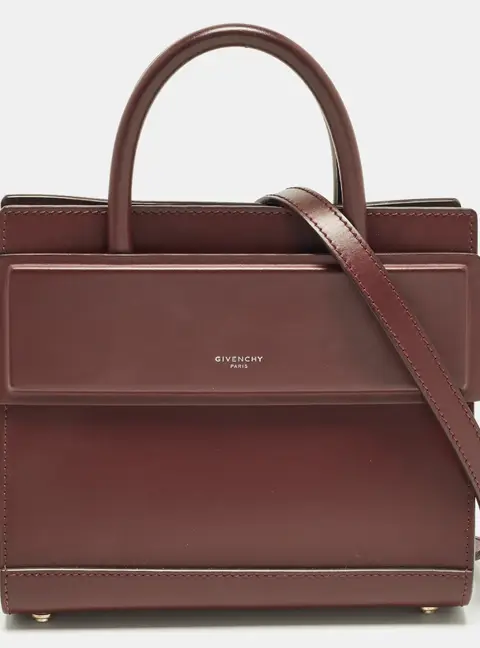Givenchy Horizon Mini Burgundy Leather Tote