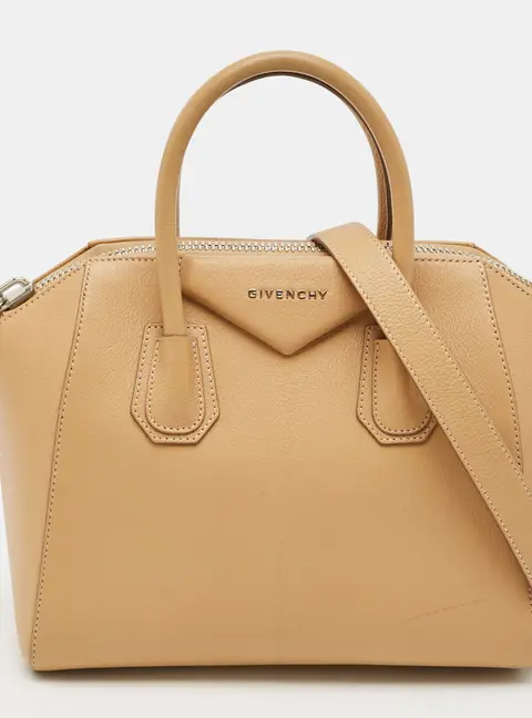 Givenchy Antigona Small Beige Leather Satchel