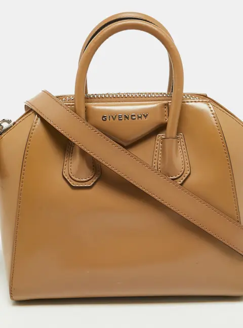 Givenchy Antigona Mini Beige Glossy Leather Satchel