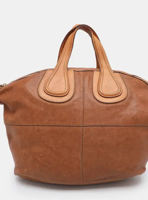 Givenchy Nightingale Medium Brown Leather Satchel