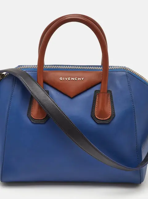 Givenchy Antigona Medium Blue/Brown Leather Satchel