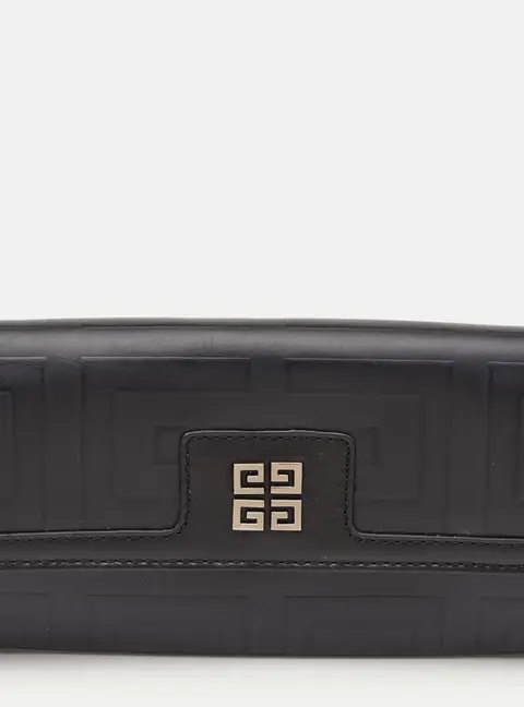 Givenchy Black Monogram Leather Long Flap Continental Wallet