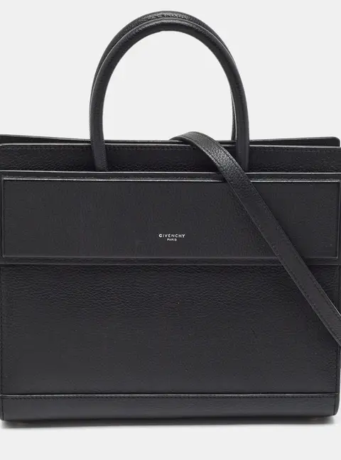 Givenchy Horizon Medium Black Leather Satchel