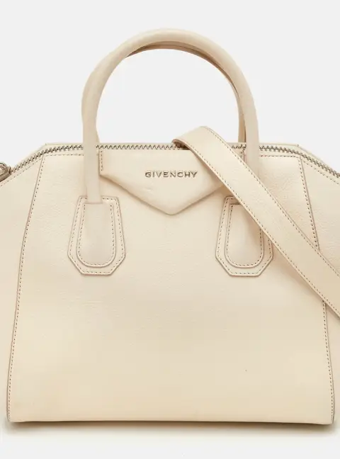Givenchy Antigona Small White Leather Satchel