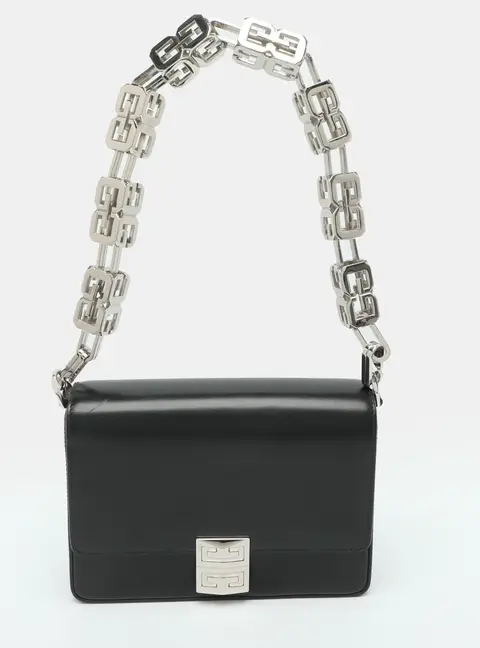 Givenchy 4G Medium Black Leather Shoulder Bag