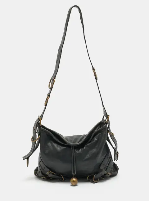 Givenchy Voyou Dakr Green Leather Messenger Bag