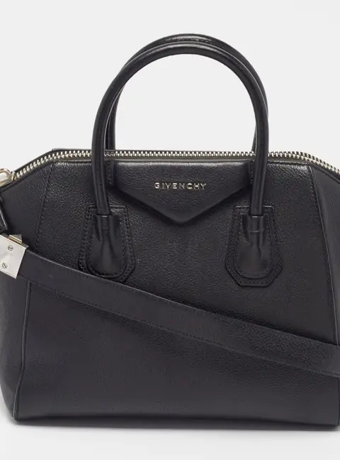 Givenchy Antigona Small Black Leather Satchel