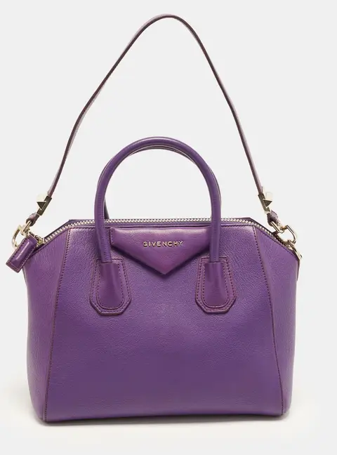 Givenchy Antigona Small Purple Leather Satchel
