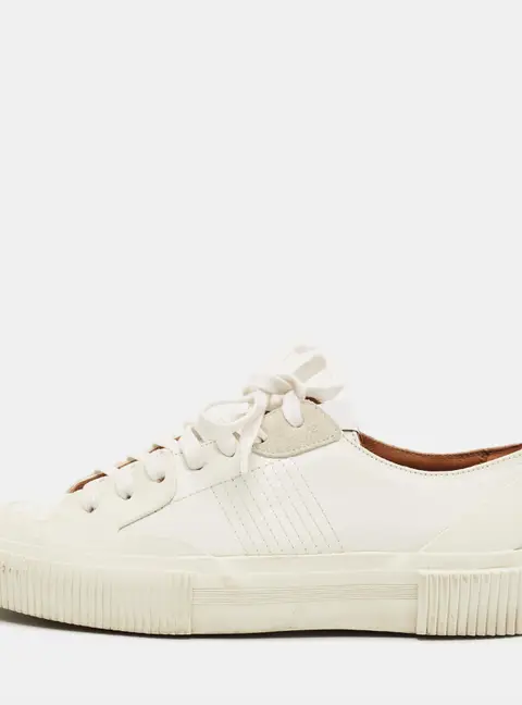 Givenchy  White/Black Leather and Rubber Low Top Sneakers Size 35.5
