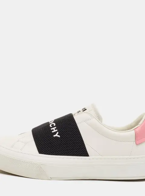 Givenchy Urban Street Size 40 Tricolor Leather Logo Slip On Sneakers