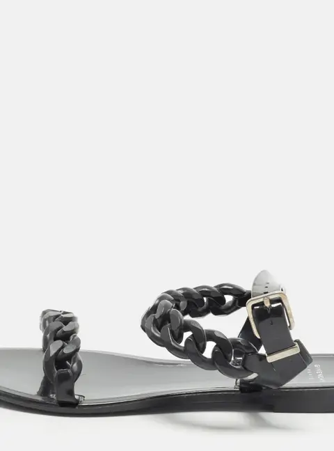 Givenchy Size 37 Black Jelly Chain  Flats