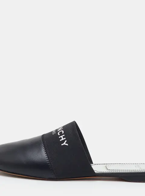Givenchy Bedford Size 39.5 Black Leather Mules
