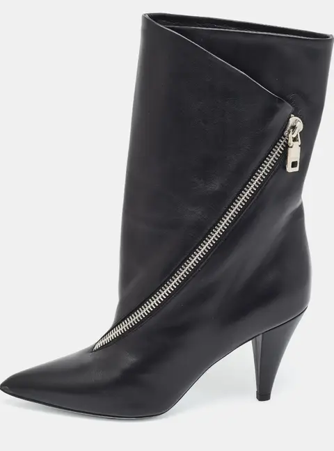 Givenchy Botte Show Size 37.5 Black Leather Booties