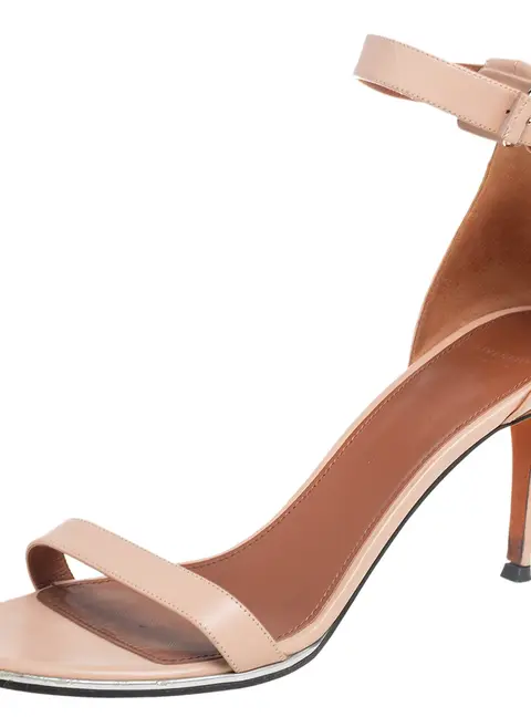 Givenchy Beige Leather Nadia Ankle Cuff Sandals Size 39
