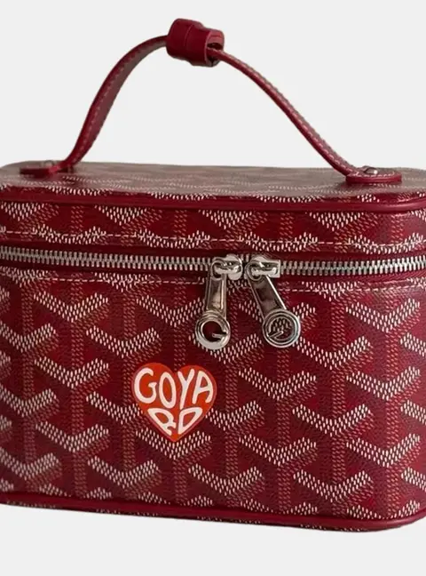 Goyard Muse Mini Red Goyardine Canvas Vanity Bag