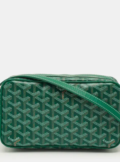 Goyard Cap Vert PM Green Goyardine Coated Canvas and Leather Crossbody Bag