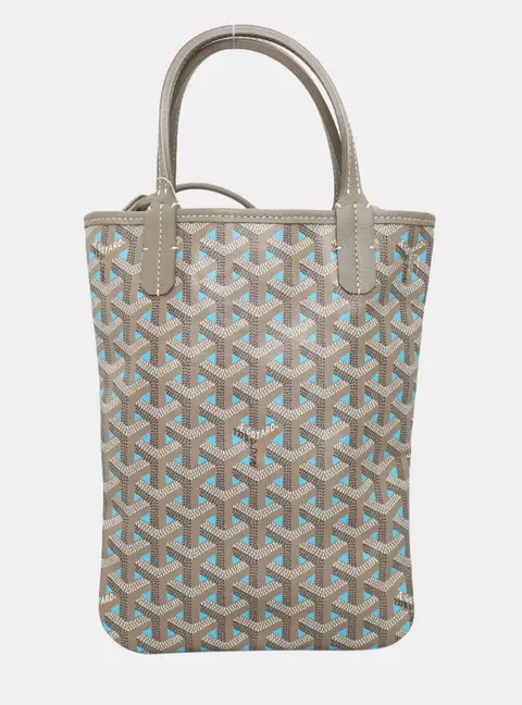 Goyard Poitiers Claire-Voie Mini Grey Goyardine Canvas Top Handle Bag