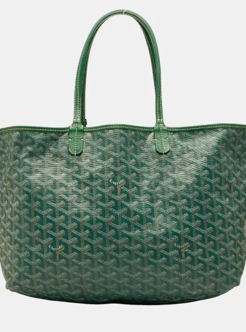 Goyard Saint Louis Pm Tote Bag Green Leather