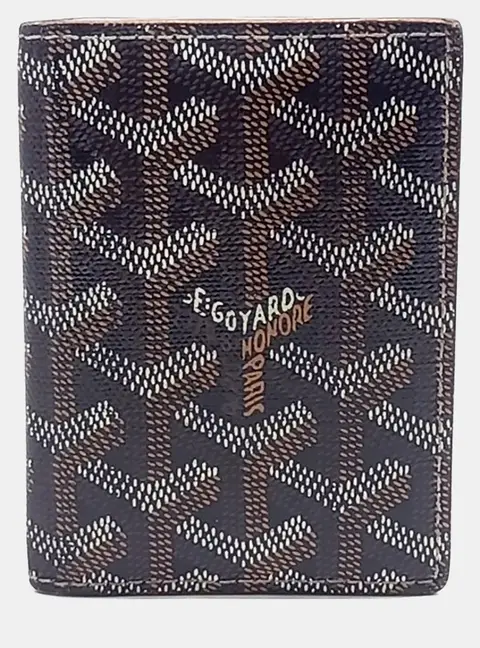 Goyard Saint Marc Card Holder Black Goyardine Coated Canvas Card Holder Bag