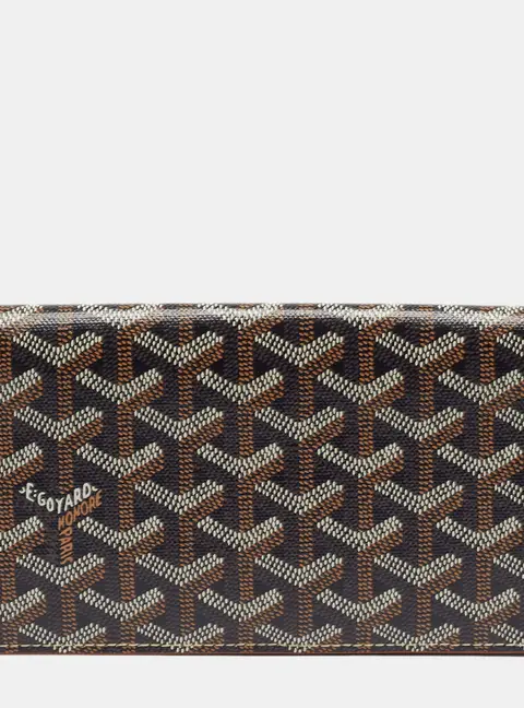 Goyard Richelieu Black/Brown Goyardine Coated Canvas and Leather Wallet