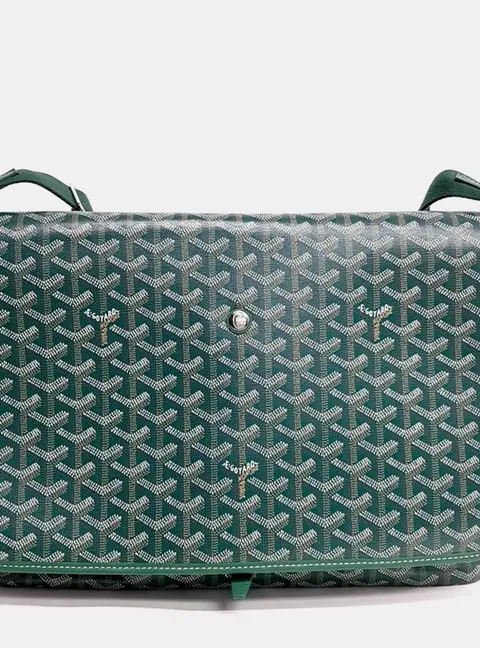 Goyard Caffetien Green Canvas  Messenger Bag MM