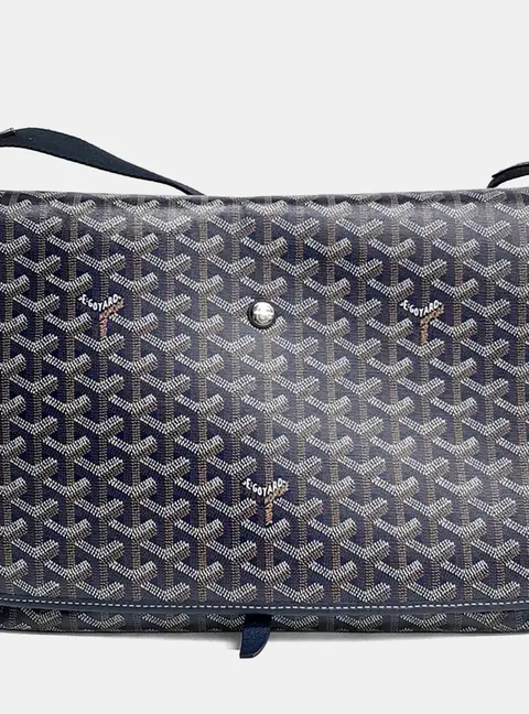 Goyard Navy Blue PVC Caffetien Messenger Bag MM