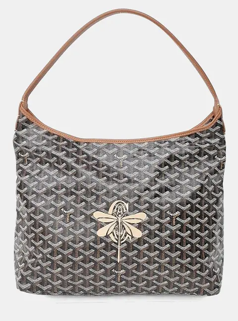 Goyard Marquage Boheme Brown Canvas Hobo Bag PM