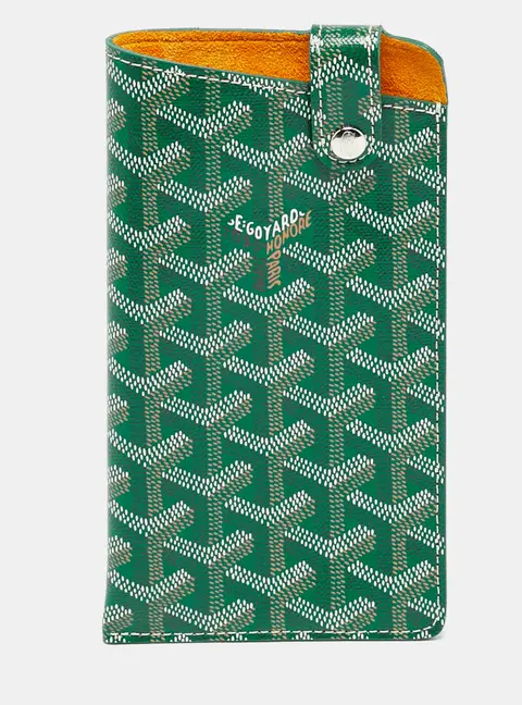 Goyard Montmartre GM Case Green Goyardine Coated Canvas