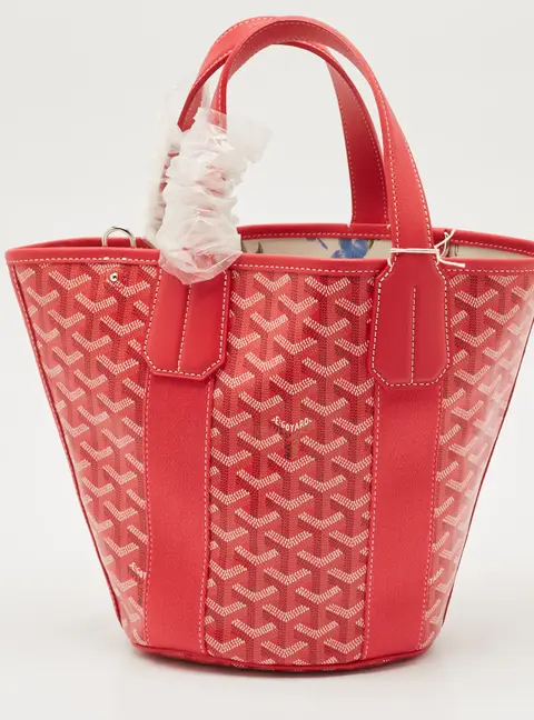 Goyard Fuchsia Goyardine Coated Canvas and Leather Belharra PM Tote