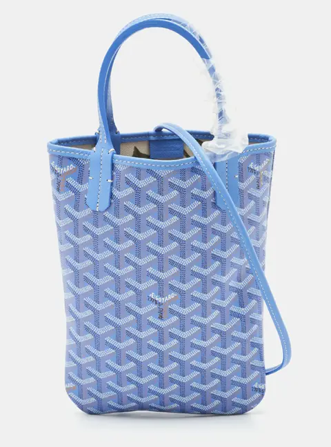 Goyard Iris Goyardine Coated Canvas and Leather Poitiers PM Tote