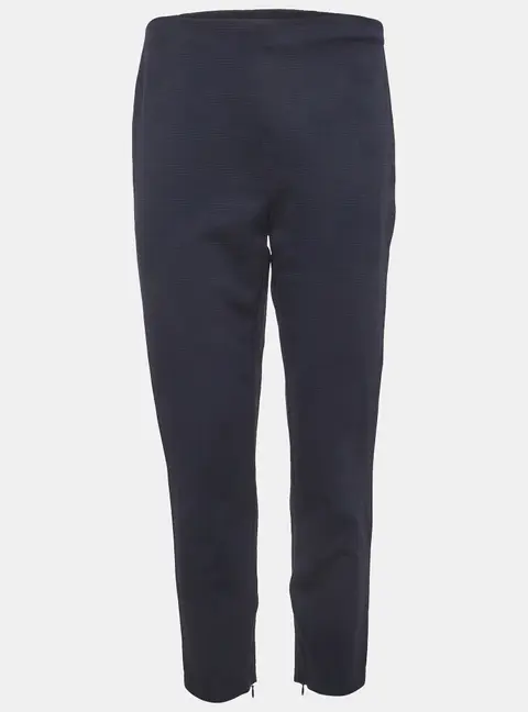 Hugo Boss Navy Blue Glen Plaid Stretch Knit Telessta Trousers L