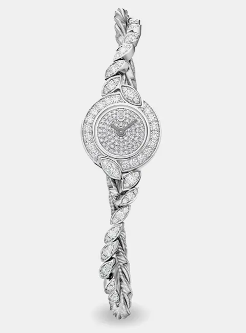 Harry Winston Twist 178 2.19 Silver 18K White Gold, Diamond Quartz Women's Watches 18.5mm