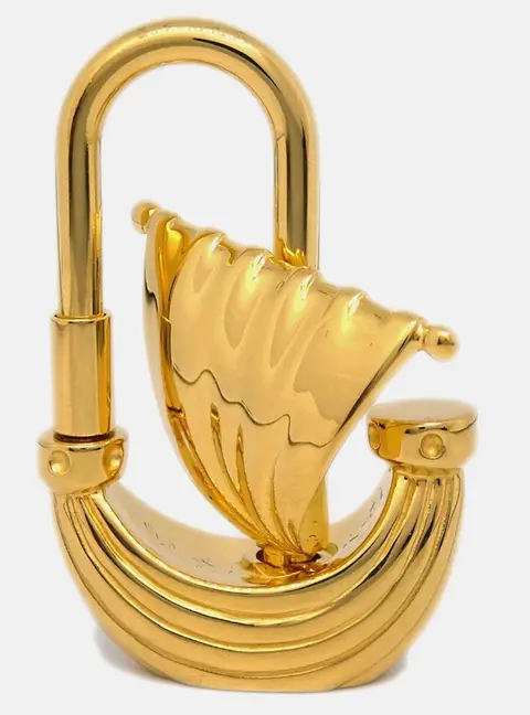 Hermes L'Air de Paris Yacht Gold Cadena Lock Bag Charm