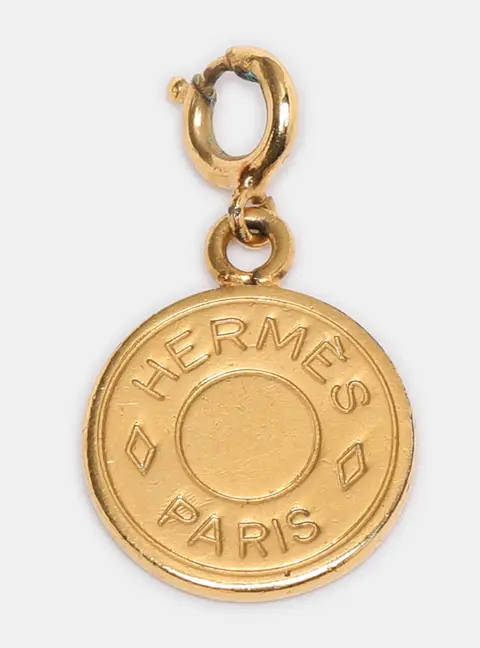 Herm&egrave;s Gold Tone Metal Bijouterie Fantaise Pendant