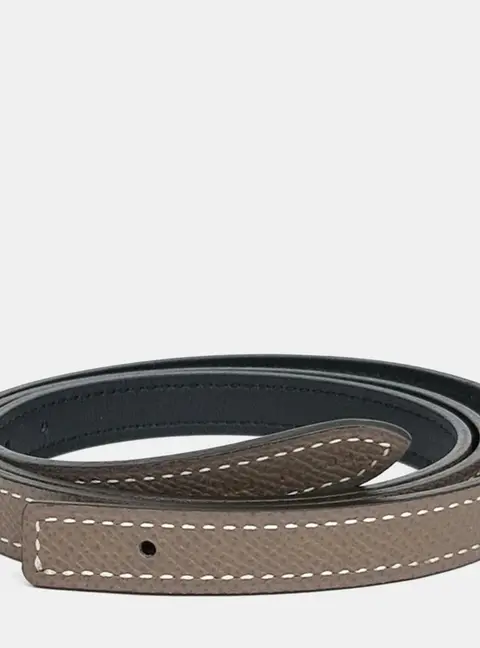 Hermes Brown Leather Belt Strap