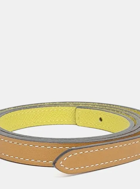 Hermes Brown Leather Belt Strap