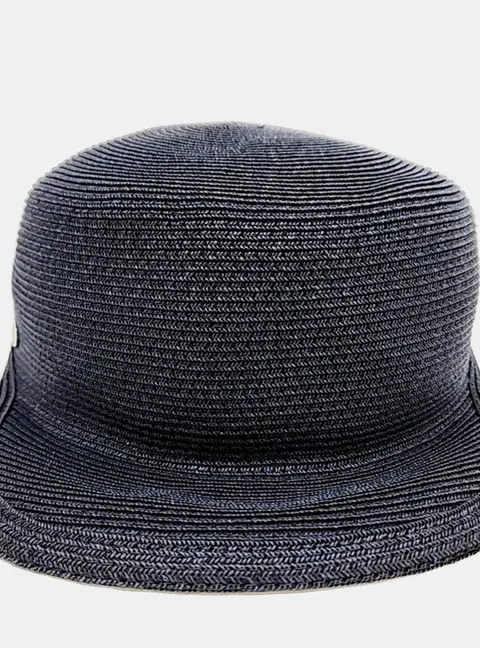 Hermes Navy Blue Paper Polyester Hat