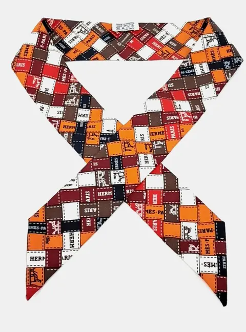 Hermes Multicolor Silk Twilly