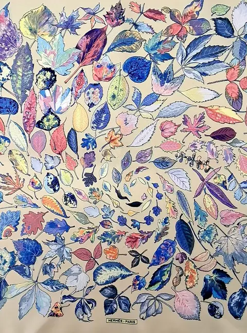 Hermes Multicolor Silk Petite Scarf