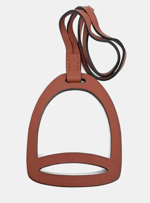 Hermes Brown Leather Bag charm