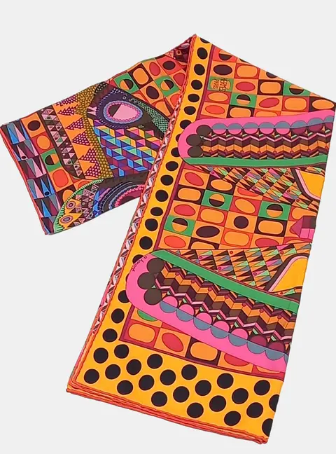 Hermes Multicolor Silk Scarf