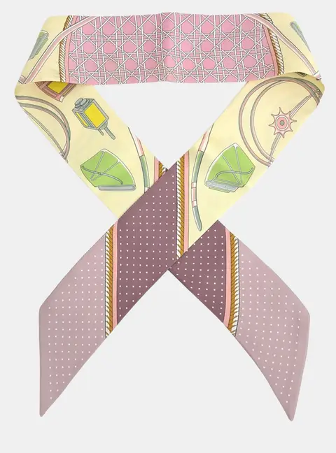 Hermes Twilly Multicolor Silk Scarf
