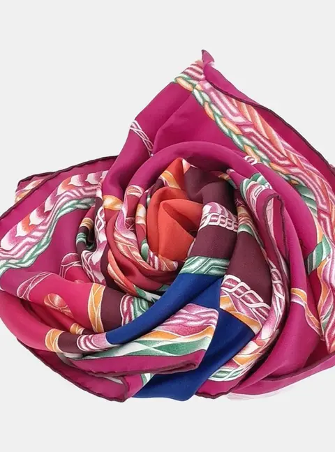 Hermes Robe du Soir Pink Silk Scarf